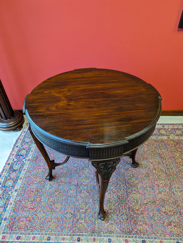 Antique 19th Century Rosewood Circular Occasional Table / Centre Table