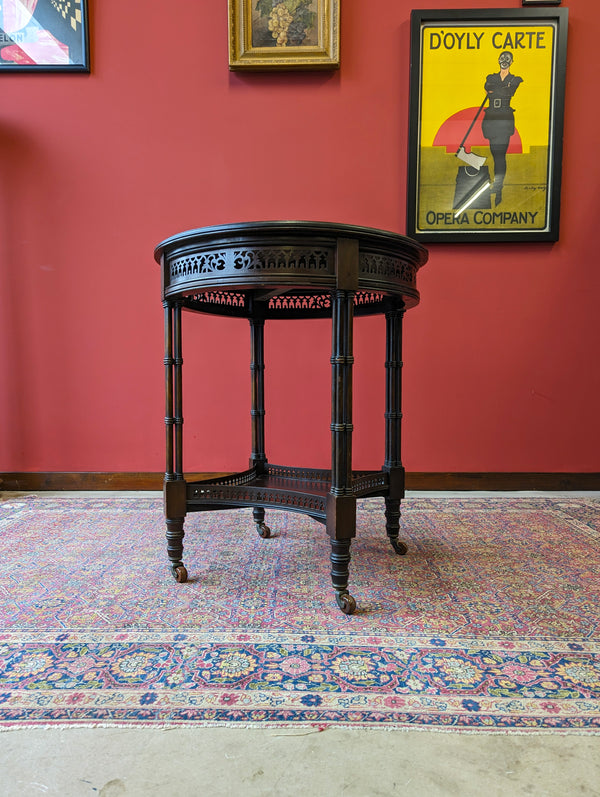 Antique Edwardian Dark Mahogany Circular Occasional Table