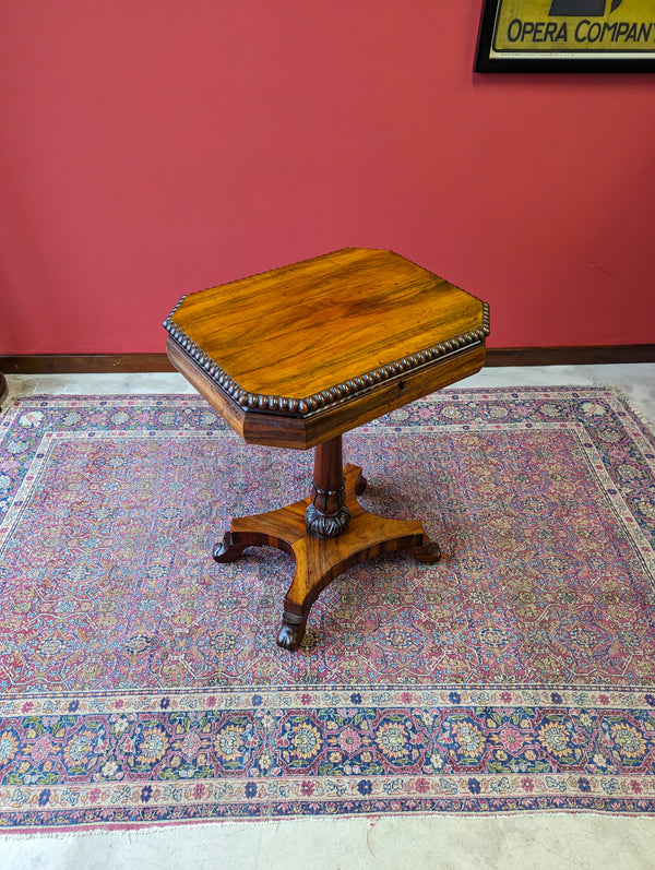 Antique William IV Mahogany Sewing Table / Work Table