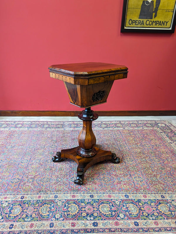 Antique Early Victorian Rosewood Sewing Table / Work Table