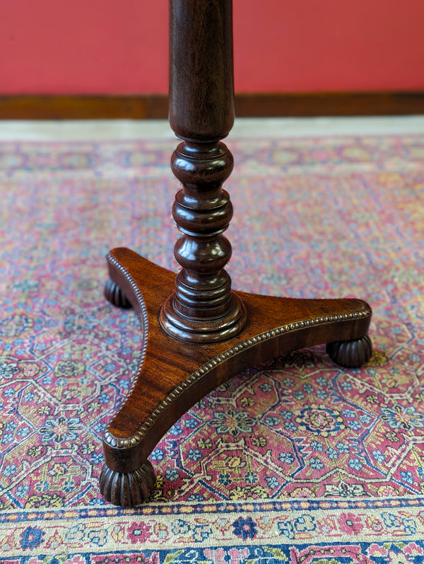 Antique Regency Circular Mahogany Pedestal Occasional Table