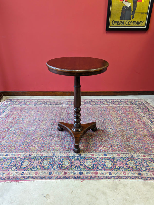 Antique Regency Circular Mahogany Pedestal Occasional Table