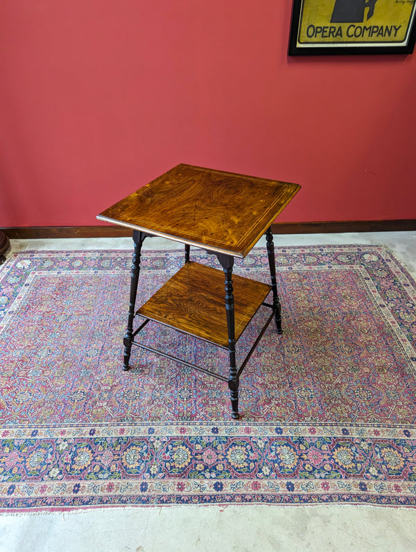Antique 19th Century Square Rosewood Occasional Table