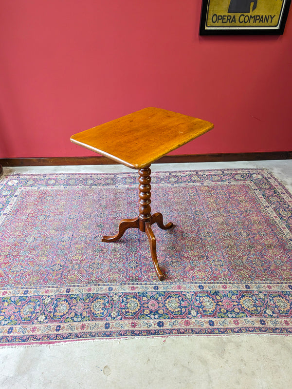 Antique 19th Century Fruitwood Bobbin Tilt Top Occasional Table