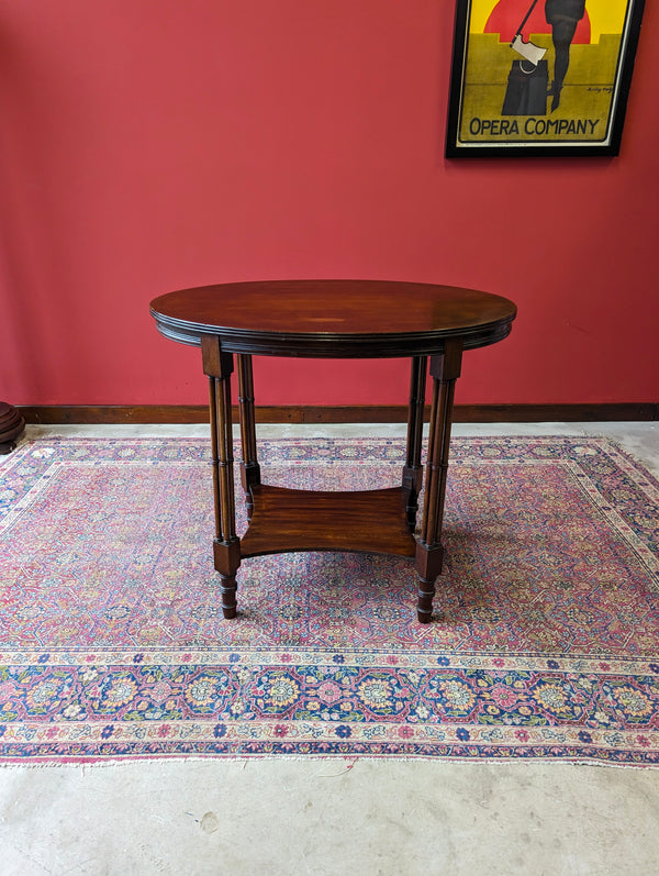 Antique Victorian Mahogany Oval Occasional Table