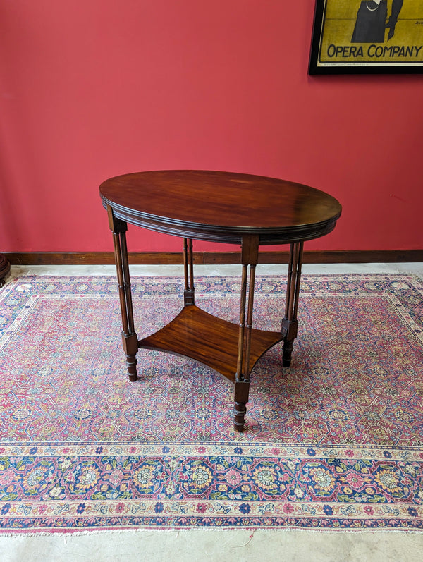 Antique Victorian Mahogany Oval Occasional Table