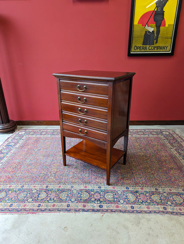 Antique Edwardian Mahogany Music Cabinet / Hall Table