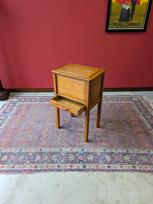 Vintage Light Oak Sewing Table / Bedside