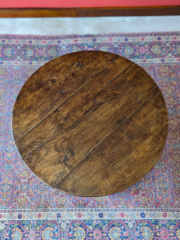 Antique 19th Century Oak Swivel Top Drop Leaf Occasional Table