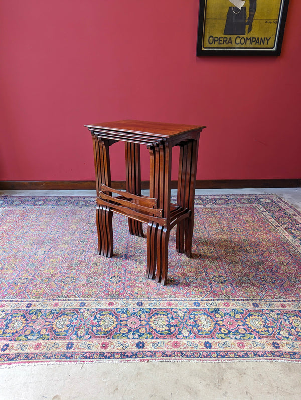 Antique Edwardian Inlaid Mahogany Quartetto Nest of Tables