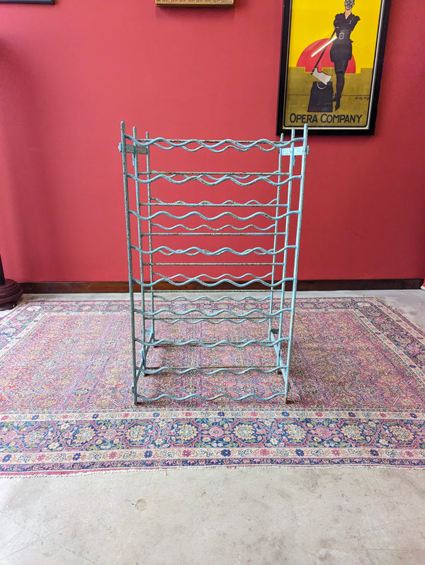 Antique Victorian Country House Cast Iron Double Wine Rack