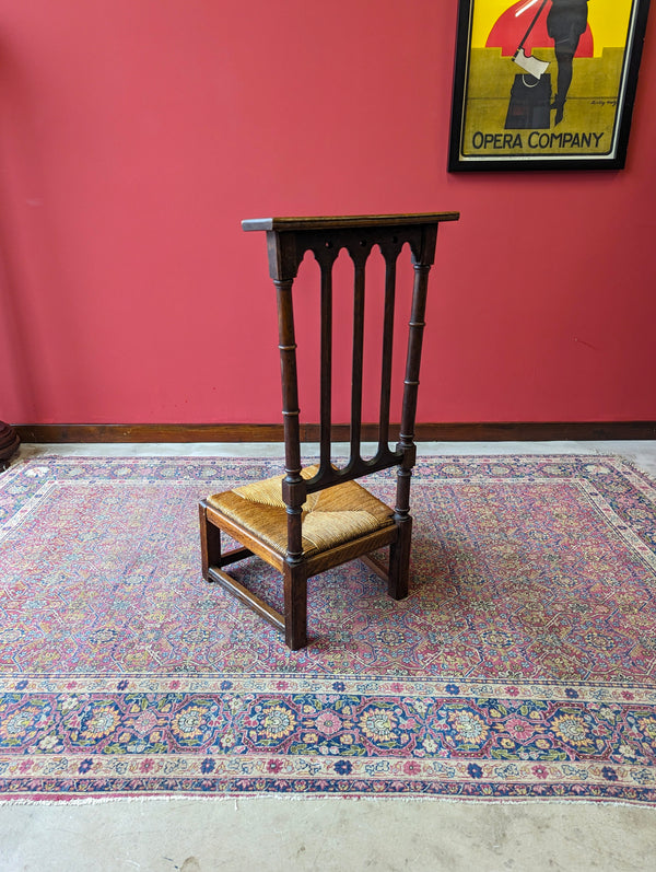 Antique Edwardian Oak Prayer Chair / Prie Dieu