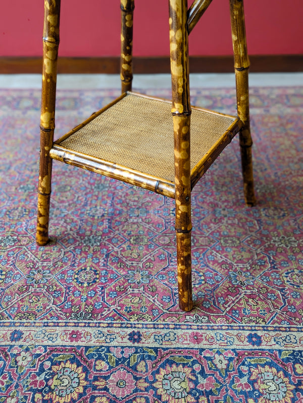 Antique Victorian Circular Topped Bamboo Occasional Table