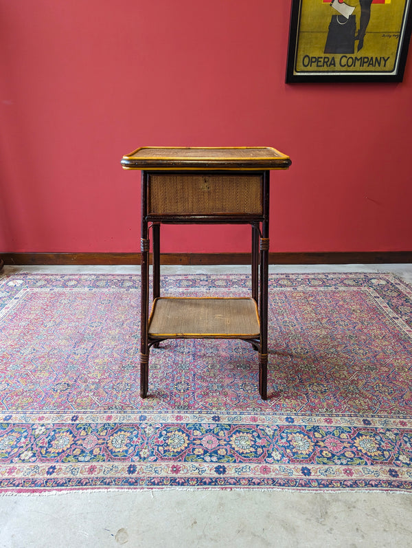 Mid Century Bamboo Sewing Table