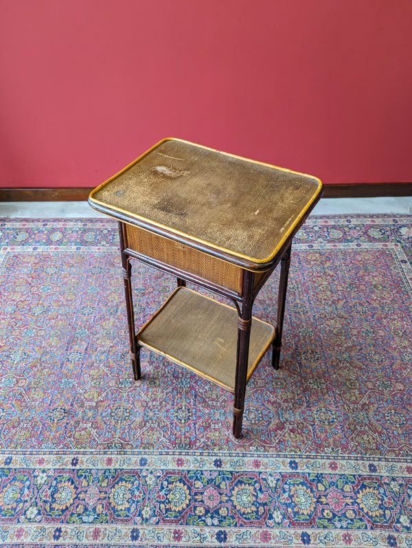 Mid Century Bamboo Sewing Table