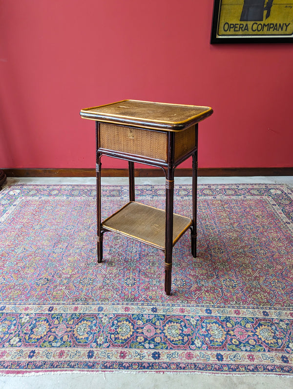 Mid Century Bamboo Sewing Table