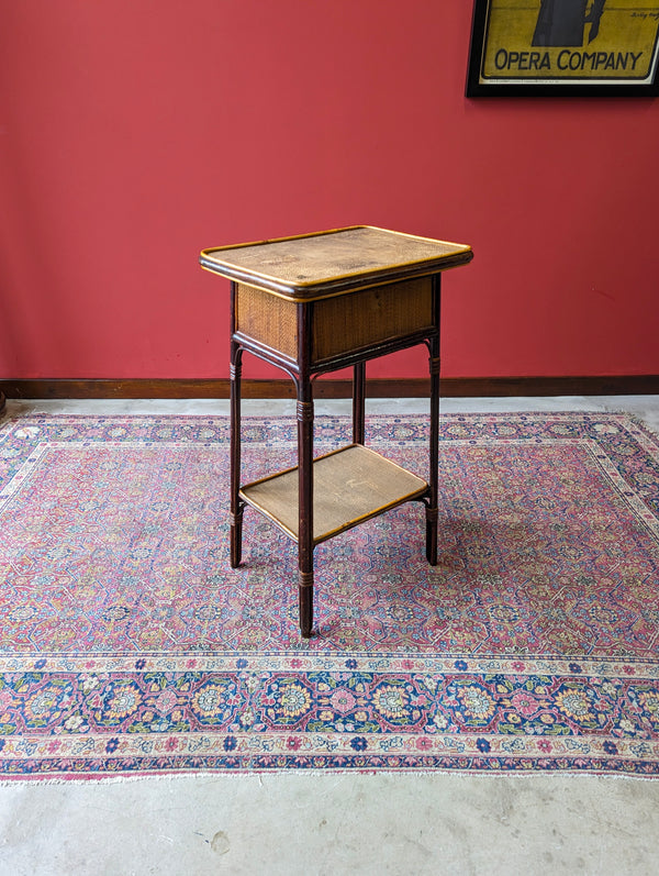 Mid Century Bamboo Sewing Table