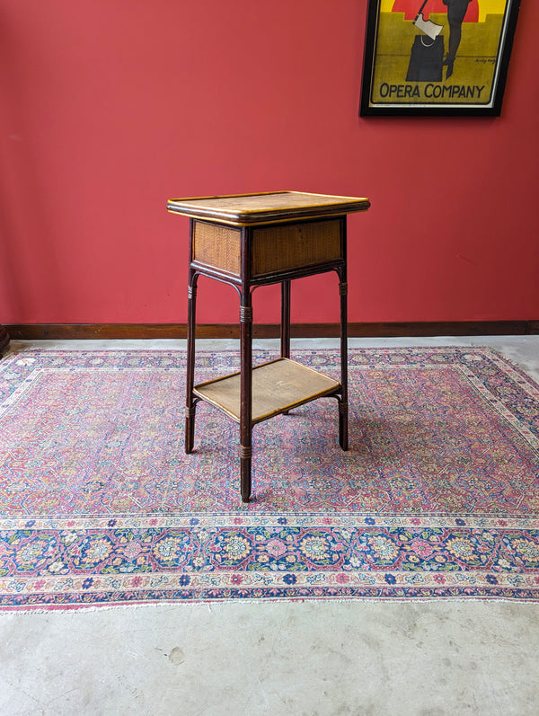 Mid Century Bamboo Sewing Table