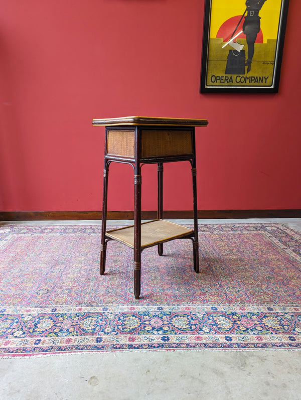 Mid Century Bamboo Sewing Table