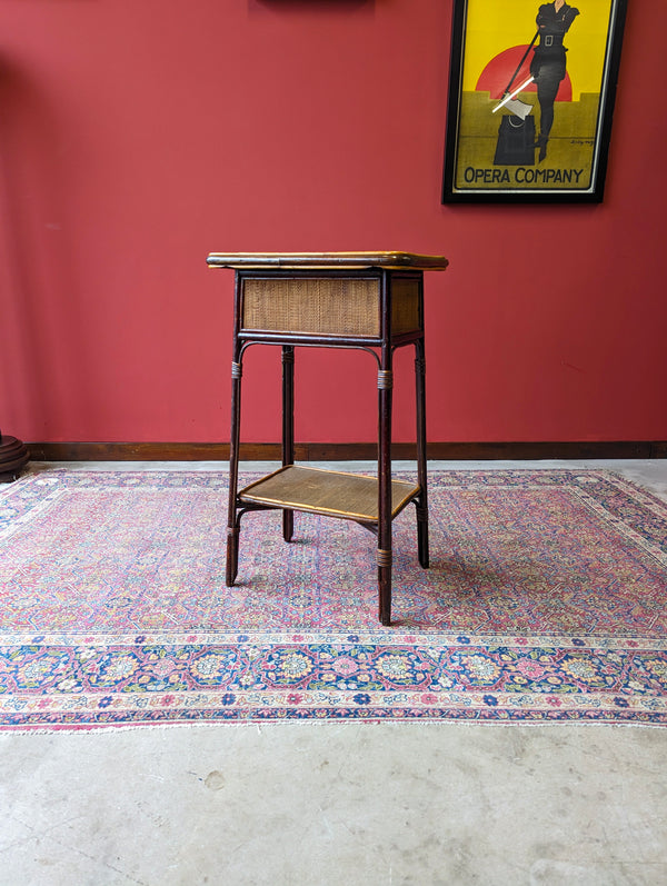 Mid Century Bamboo Sewing Table