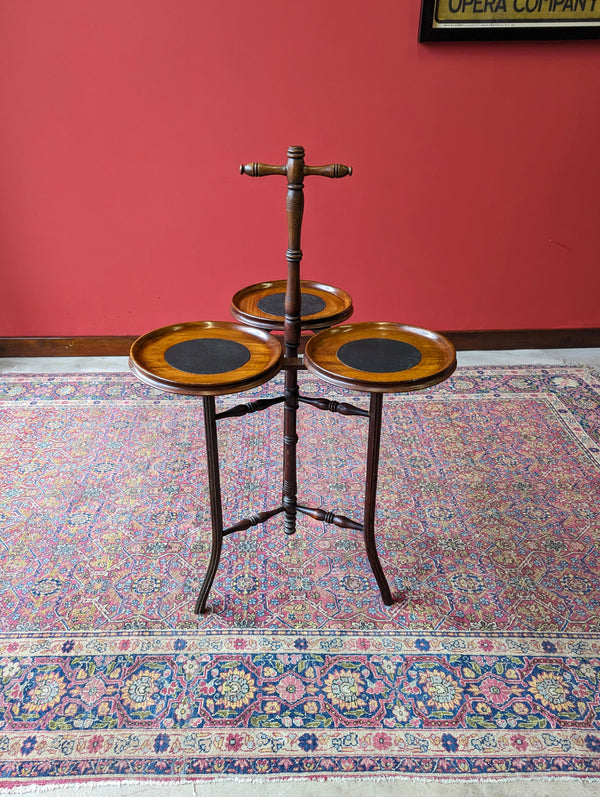 Antique Edwardian Mahogany Cake Stand / Plant Stand
