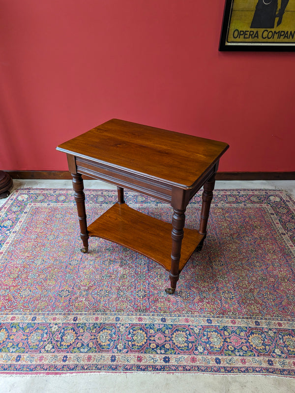 Antique 19th Century Mahogany Two Tier Occasional Table