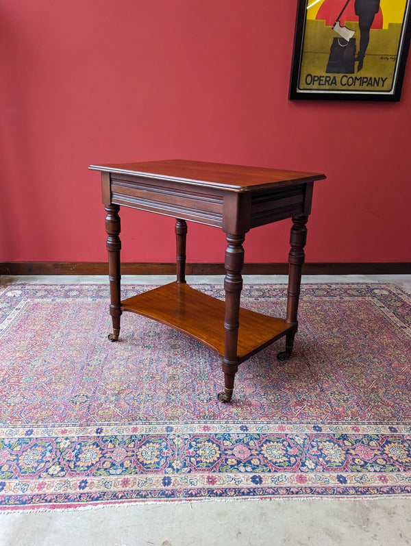 Antique 19th Century Mahogany Two Tier Occasional Table