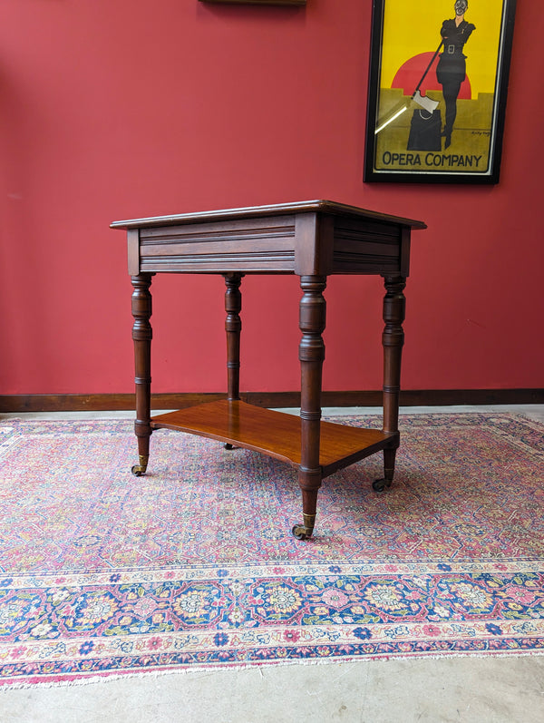 Antique 19th Century Mahogany Two Tier Occasional Table