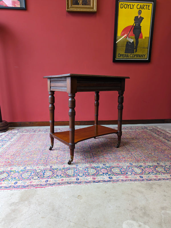 Antique 19th Century Mahogany Two Tier Occasional Table