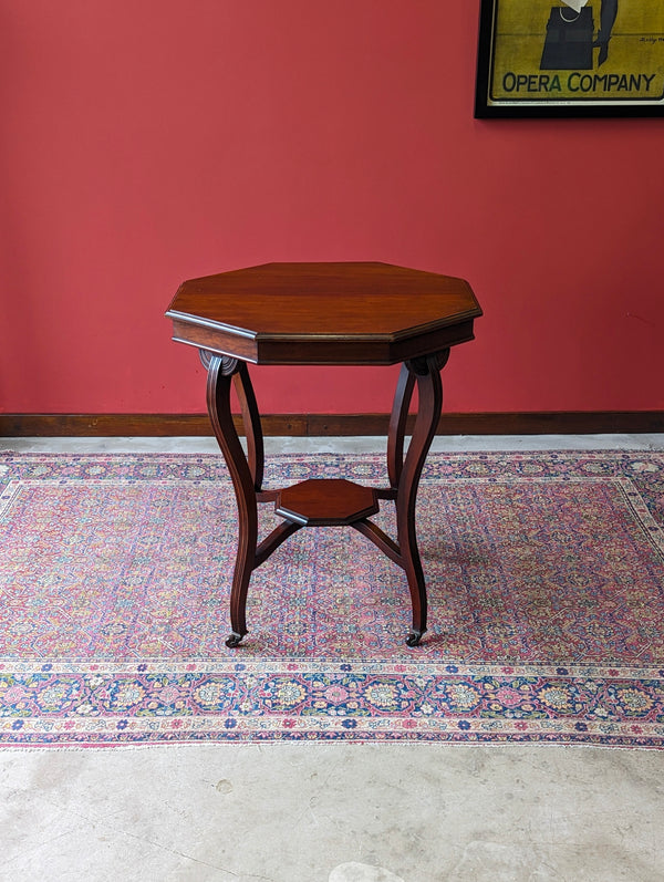 Antique Edwardian Mahogany Octagonal Occasional Table