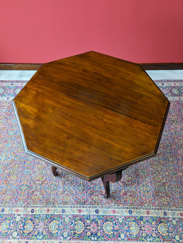 Antique Edwardian Mahogany Octagonal Occasional Table