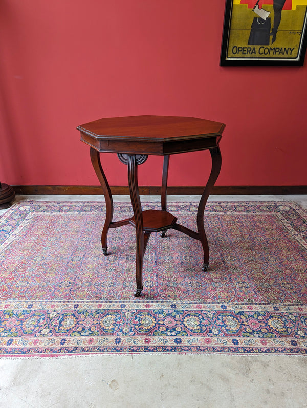 Antique Edwardian Mahogany Octagonal Occasional Table