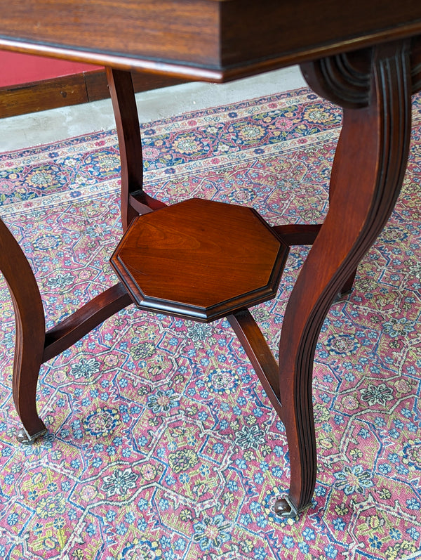 Antique Edwardian Mahogany Octagonal Occasional Table