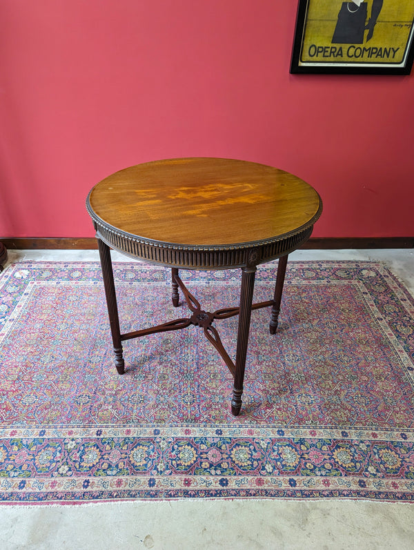 Antique Edwardian Mahogany Circular Occasional Table