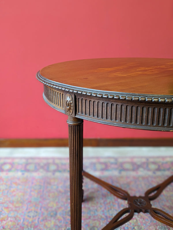 Antique Edwardian Mahogany Circular Occasional Table