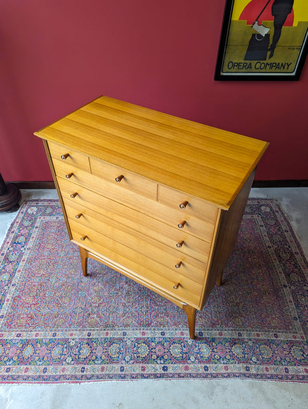 Mid Century Walnut Tallboy Chest of Drawers by Alfred Cox