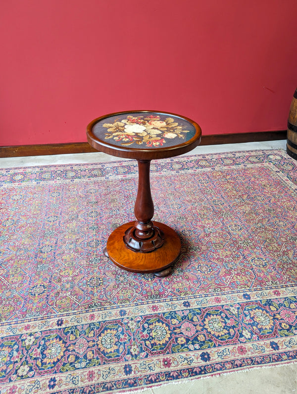 Antique William IV Mahogany Tapestry Wine Table