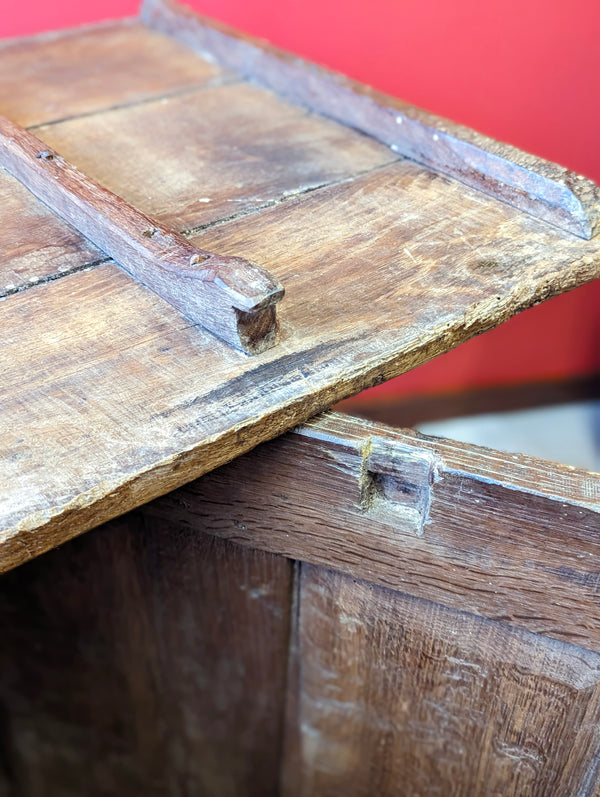 Antique 18th Century Welsh Oak Panelled Coffer