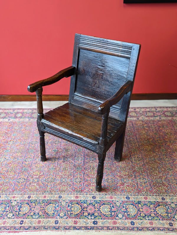 Antique 17th Century Oak Wainscot Chair