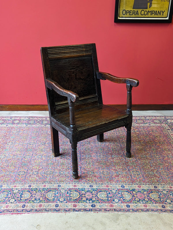 Antique 17th Century Oak Wainscot Chair