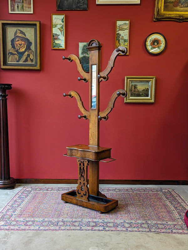 Antique Victorian Oak ‘Tree’ Hall Stand