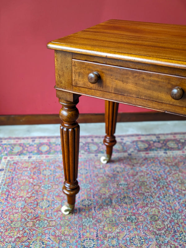 Antique Mid Victorian Mahogany Library Table / Desk
