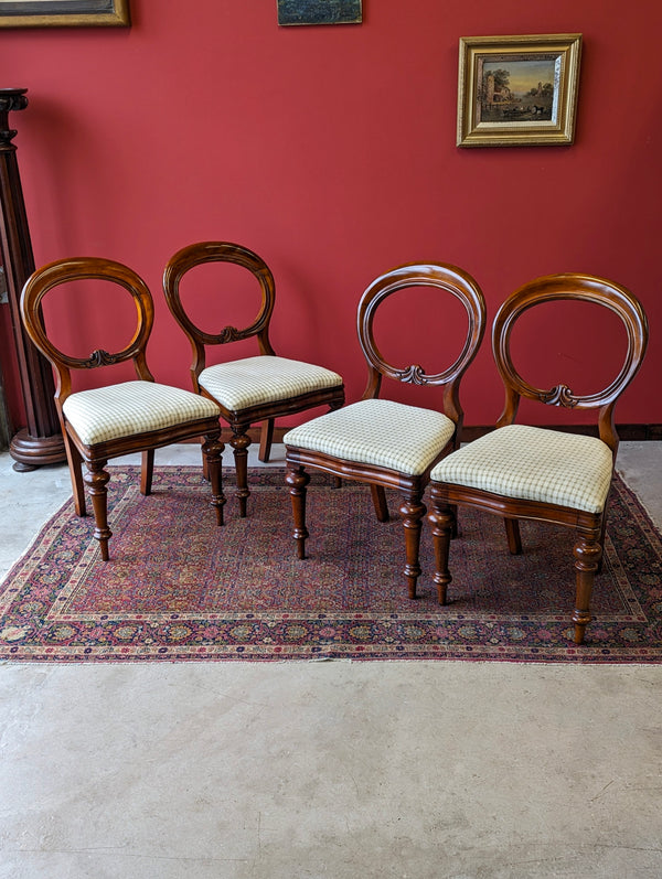 Set of Four Antique Early Victorian Mahogany Dining Chairs