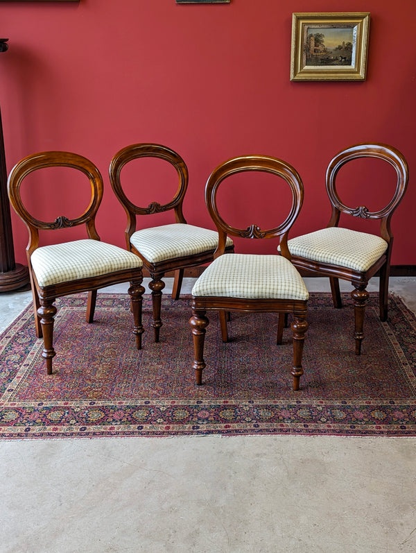 Set of Four Antique Early Victorian Mahogany Dining Chairs