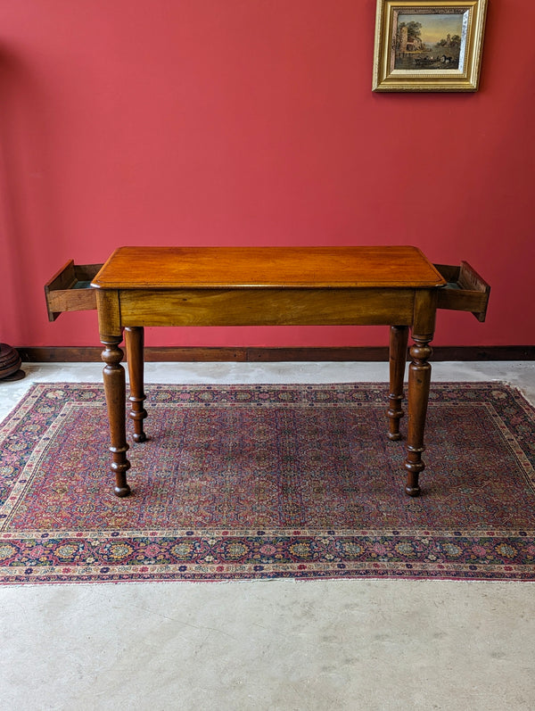 Antique 19th Century Mahogany Side Table with Drawers