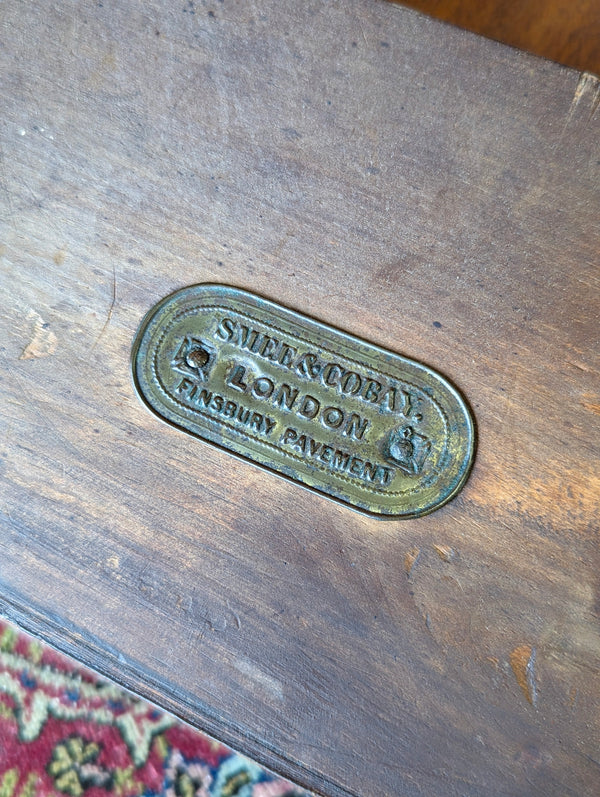 Antique Victorian Mahogany Green Leather Topped Library Table Desk