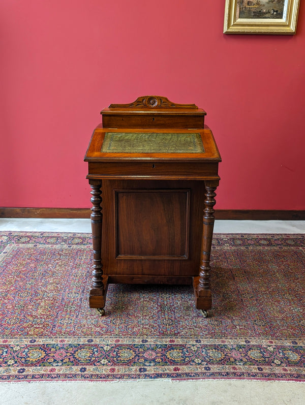 Antique 19th Century Walnut Davenport Writing Desk
