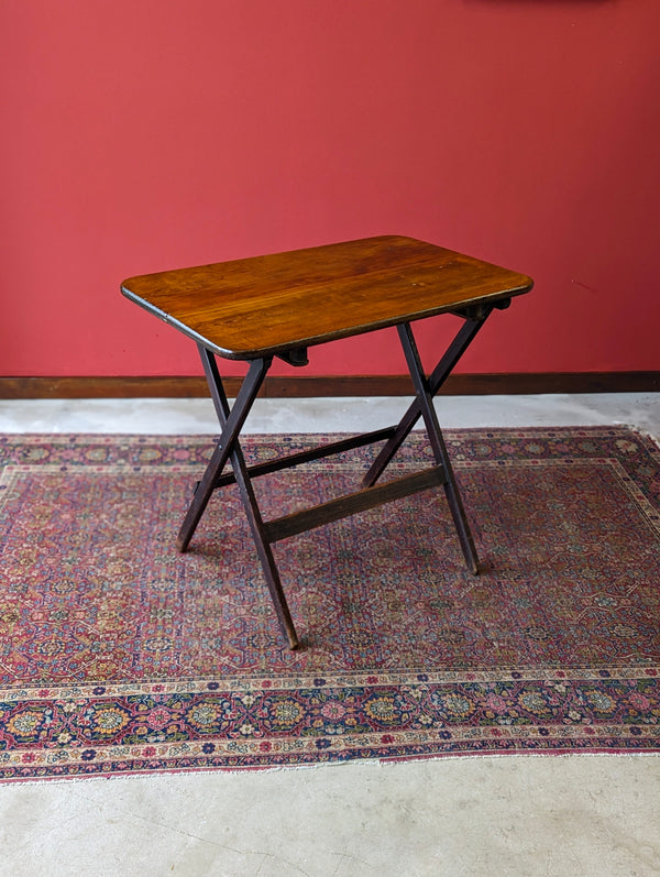 Antique Victorian Folding Pine Table