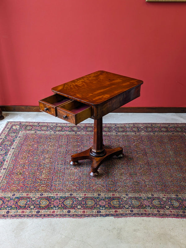 Antique 19th Century Mahogany Work Table with Drawers