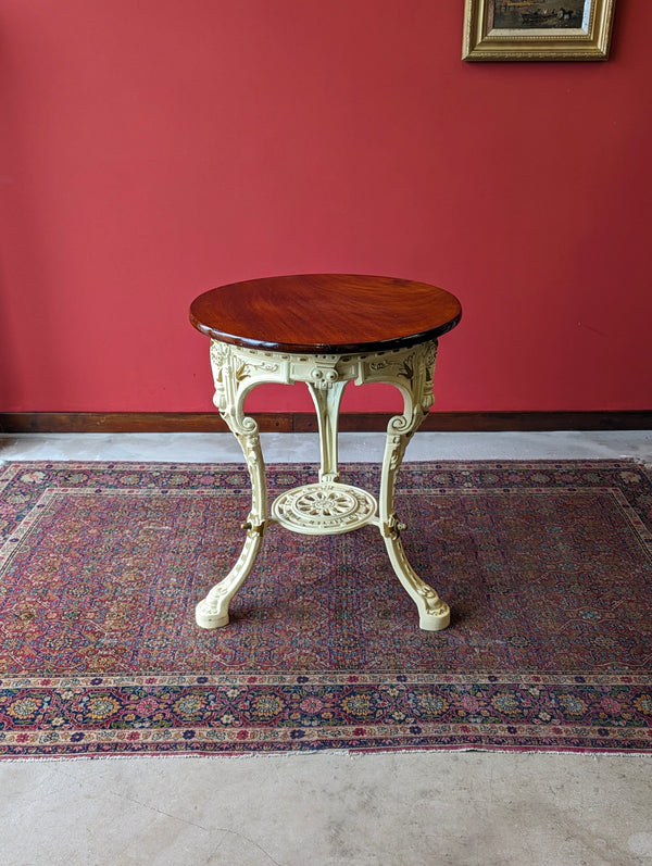 Antique Victorian Cast Iron Circular Pub Table